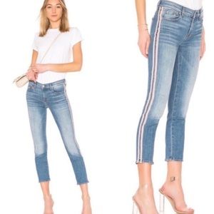 7 for all Mankind Roxanne Side-Stripe Skinny Jeans in Vintage Blue Dunes Size 27